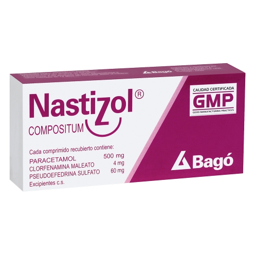 Nastizol Cmpt Comprimidos x 10 (Pseudoef/Paracetamol/Clorfenamina)
