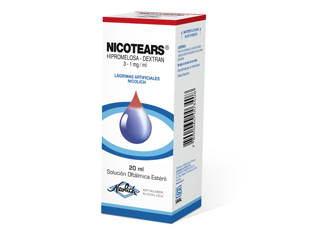Nicotears Solución Oftálmica x 20 ml (Lagrimas Artificiales)