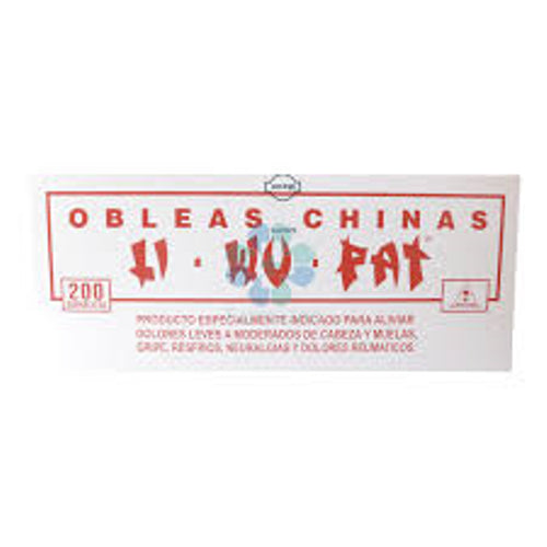 Obleas Chinas x 200 (Acido Acetilsalicilico/Cafeina)
