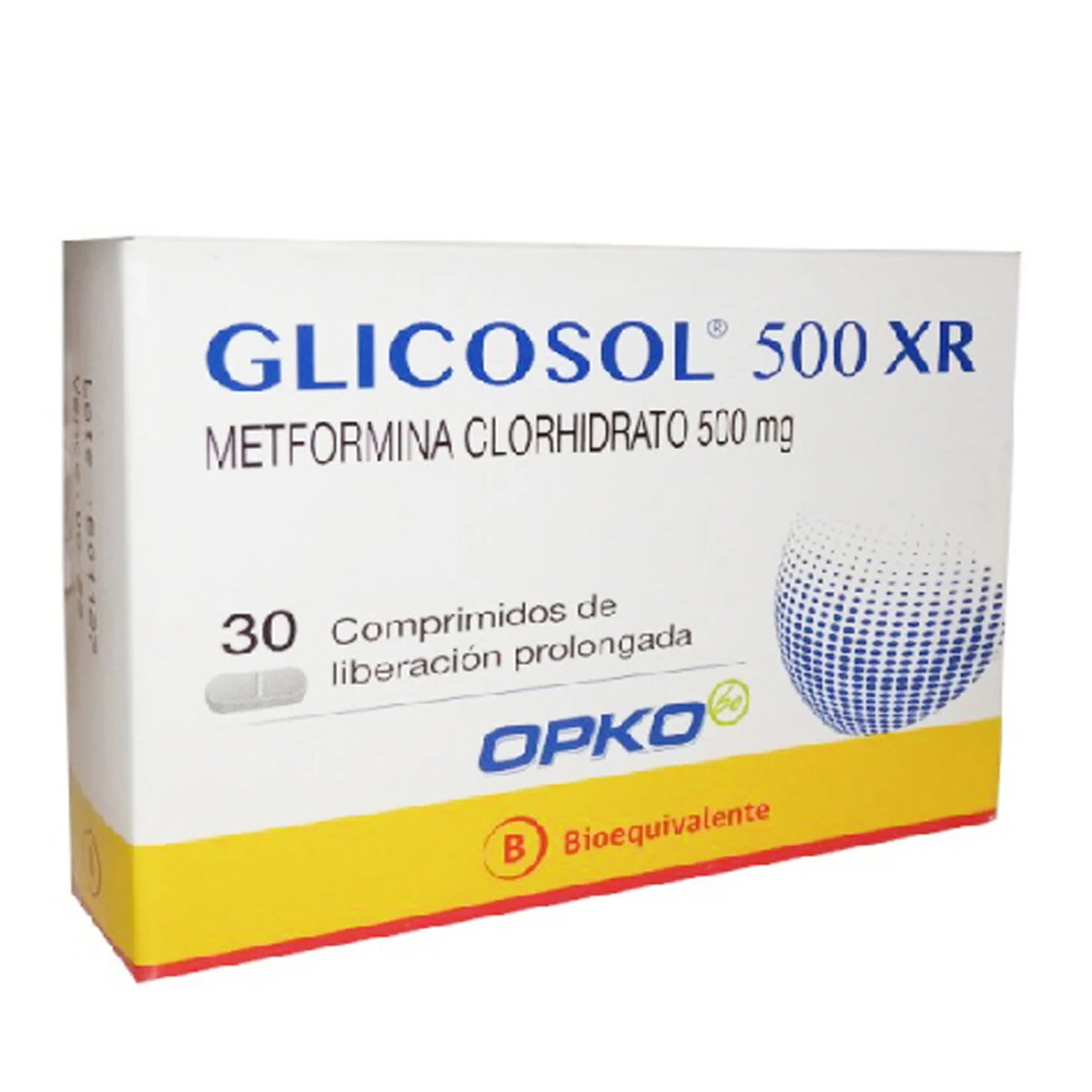 Glicosol Xr Comprimidos 500 mg x 30 (Metformina)