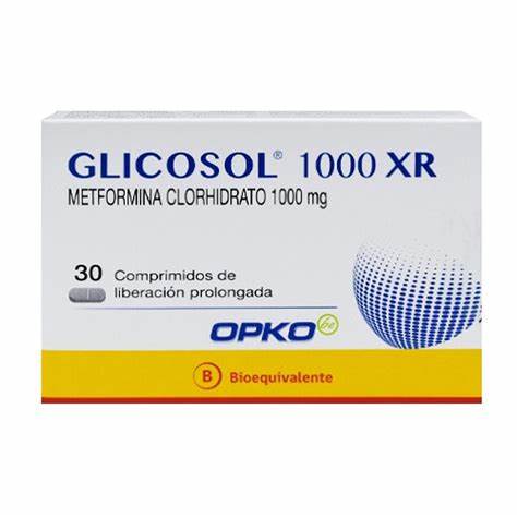 Glicosol Xr Comprimidos 1000 mg x 30 (Metformina)