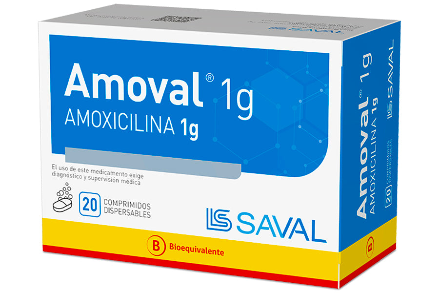 Amoval Comprimidos 1 Gr x 14 (Amoxicilina)