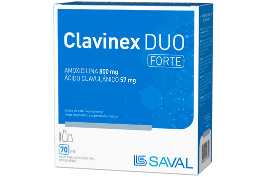 Clavinex Duo Fuerte Sus x 35 ml (Amoxicilina/Ácido Clavulánico)