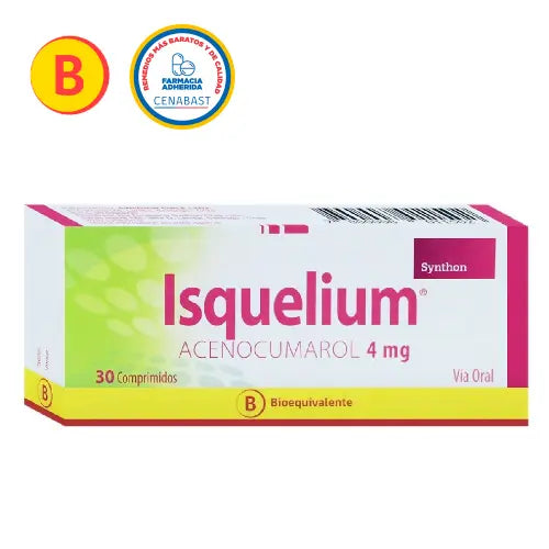 Isquelium Comprimidos 4 mg x 30 Synthon (Acenocumarol)
