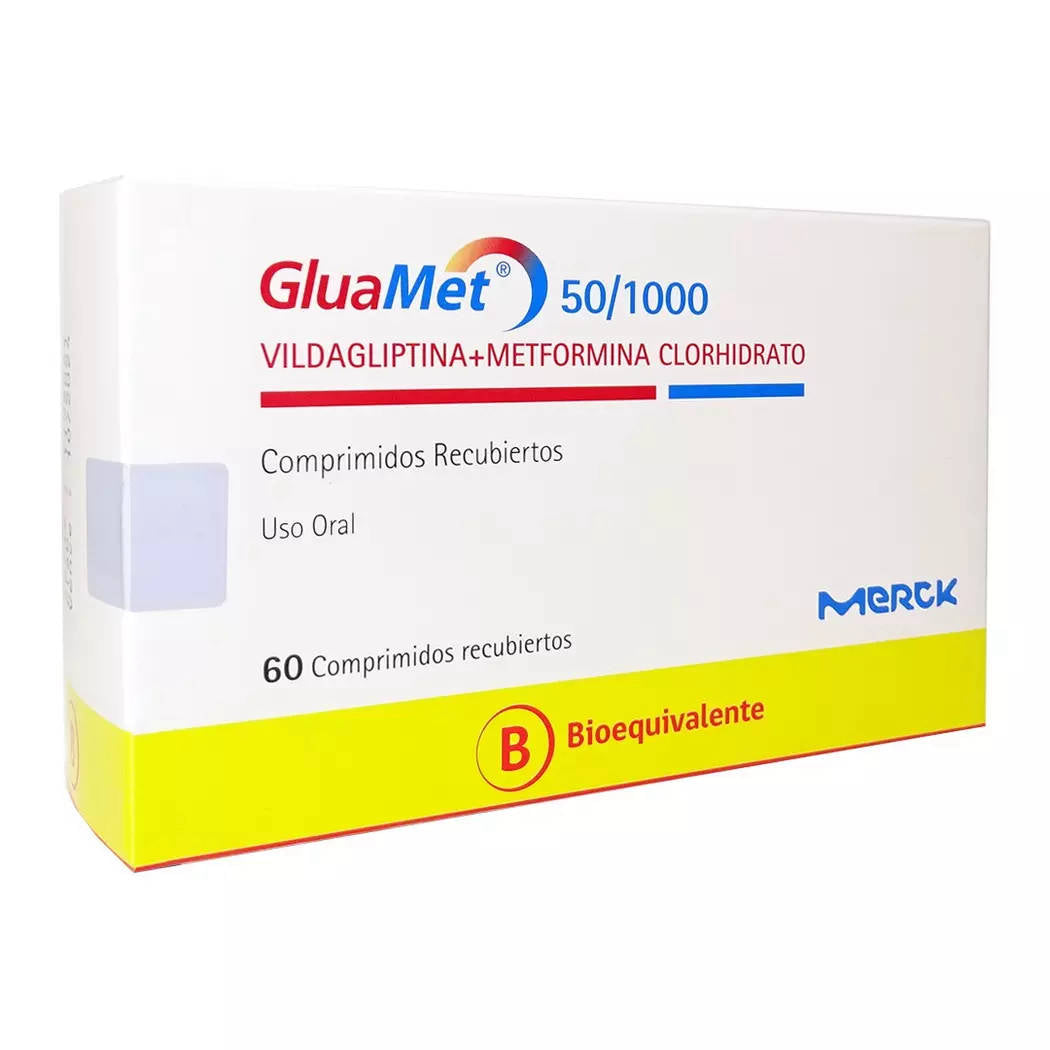 Gluamet Comprimidos 50mg /1000 mg x 60 (Vildagliptina/Metformina)
