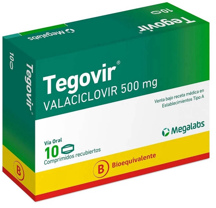 Tegovir Comprimidos 500 mg x 10 (Valaciclovir)
