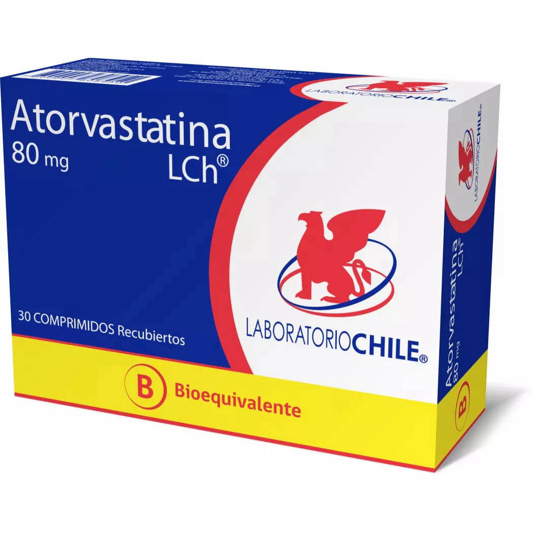 Atorvastatina Comprimidos 80 mg x 30 Chile