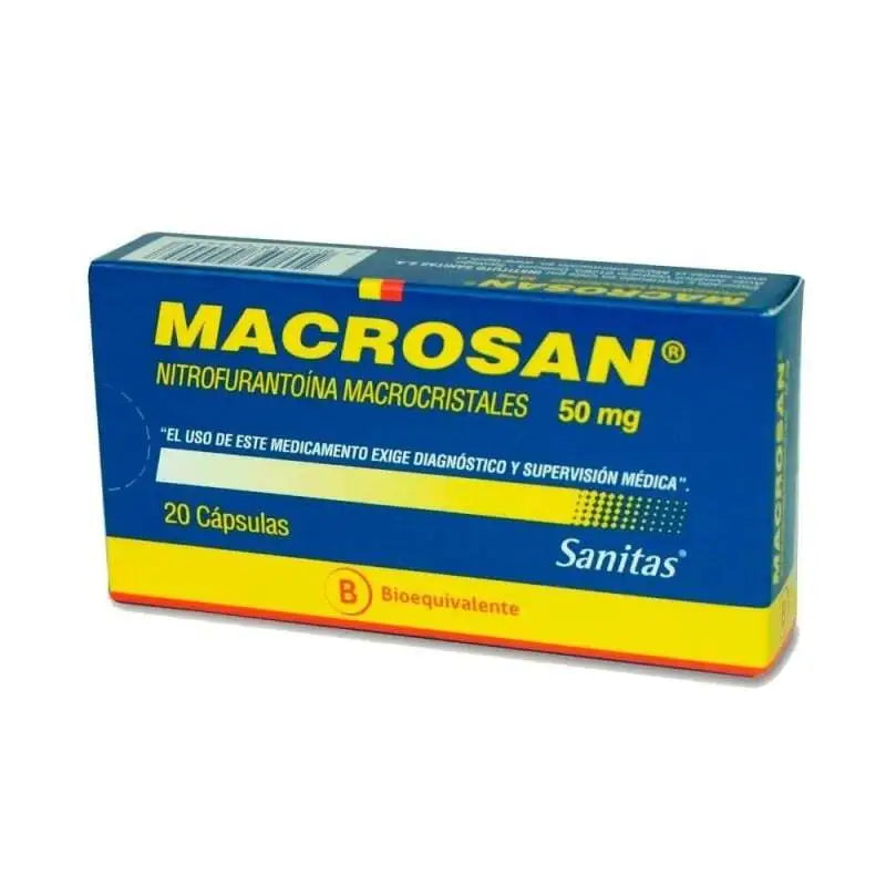Macrosan Cápsulas 50 mg x 20 (Nitrofurantoina)