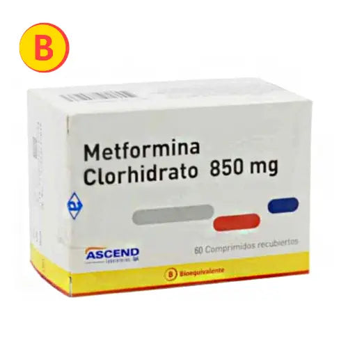 Metformina Comprimidos 850 mg x 60 Ascend