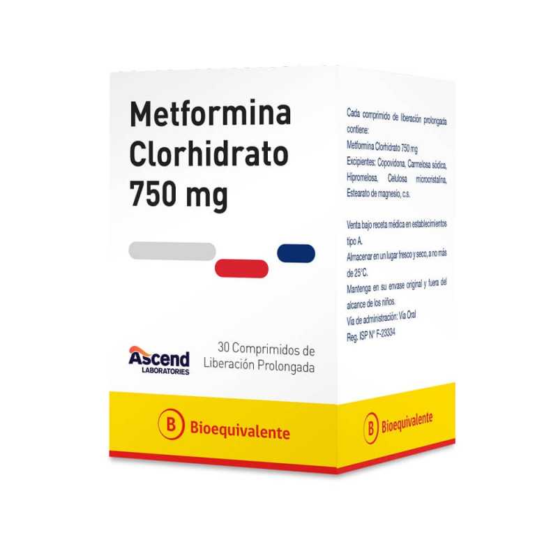 Metformina Xr Comprimidos 750 mg x 30 Ascend
