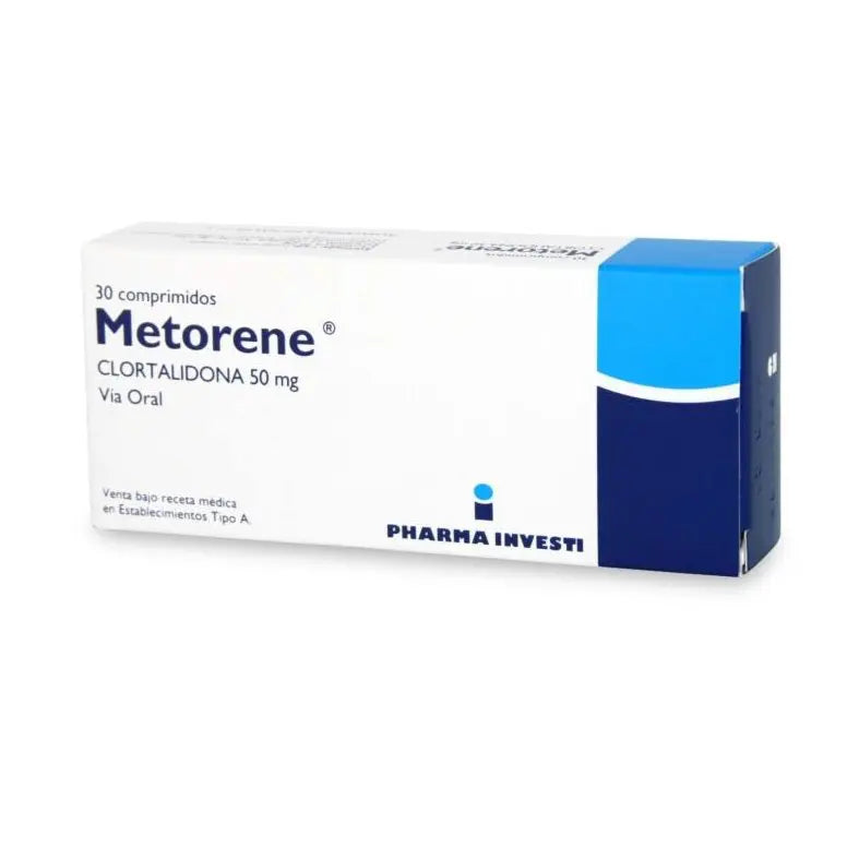 Metorene Comprimidos 12,5 mg x 30 (Clortalidona)