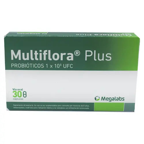 Multiflora Plus Cápsulas x 30 (Bifidobacterium/ Fructooligosacaridos/ Lactobacilos)