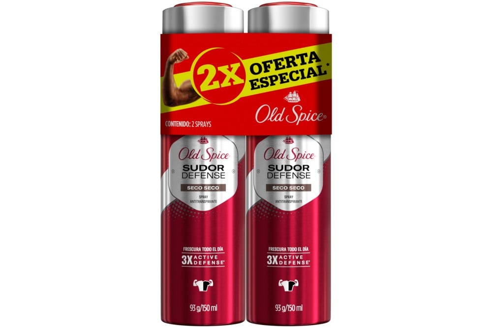 Old Spice Desodorante Spray Seco Seco x 93 Gr x 2