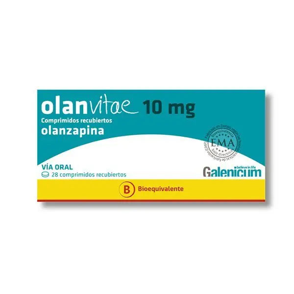 Olanvitae Comprimidos 10 mg x 28 (Olanzapina)