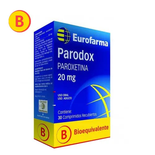 Parodox Comprimidos 20 mg x 30 (Paroxetina)