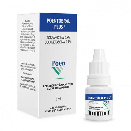 Poentobral Plus Solución Oftálmica x 5 ml (Tobramicina/Dexametasona)