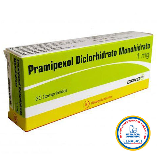 Pramipexol Comprimidos 1 mg x 30 Opko