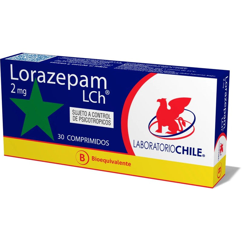 LORAZEPAM COM 2 MG X 30 CHILE (BE)