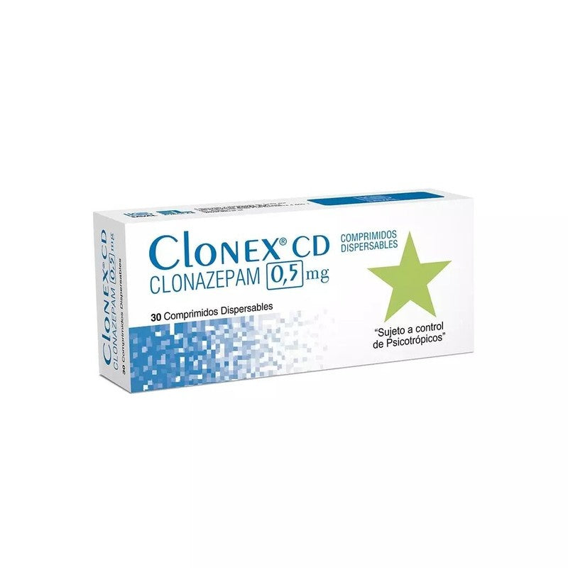 Clonex Comprimidos Dis 0,5 mg x 30 (Clonazepam)