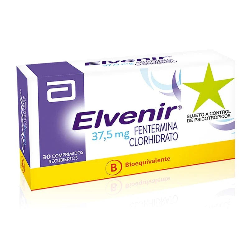 Elvenir Comprimidos 37,5 mg x 30 (Fentermina)