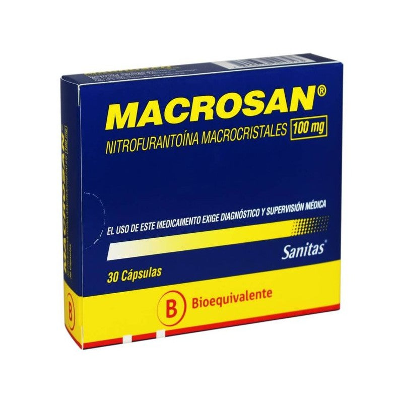Macrosan Cápsulas 100 mg x 30 (Nitrofurantoina)