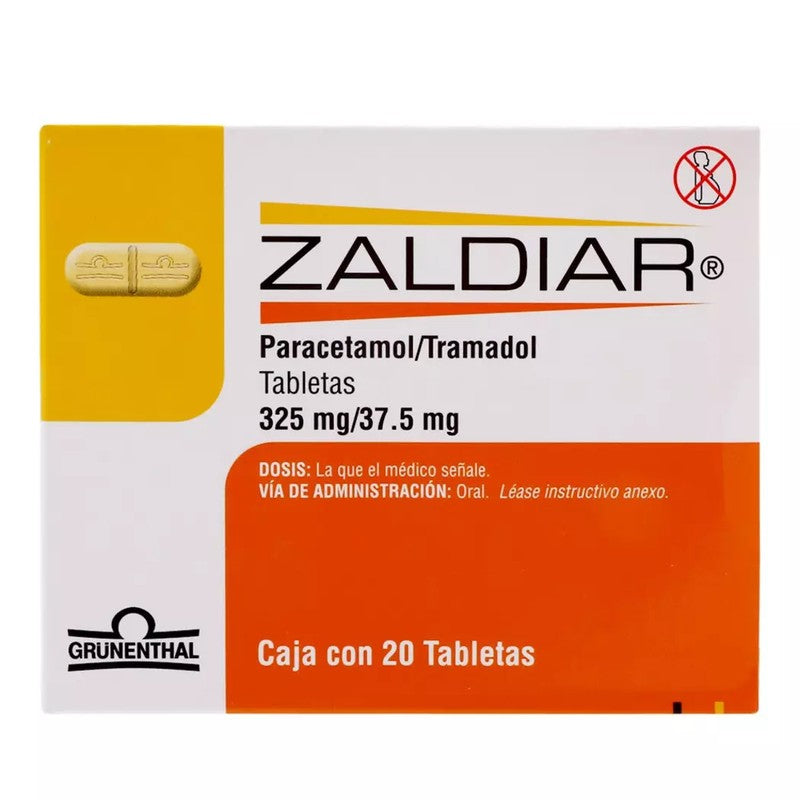 Zaldiar Comprimidos x 20 (Tramadol+Paracetamol)