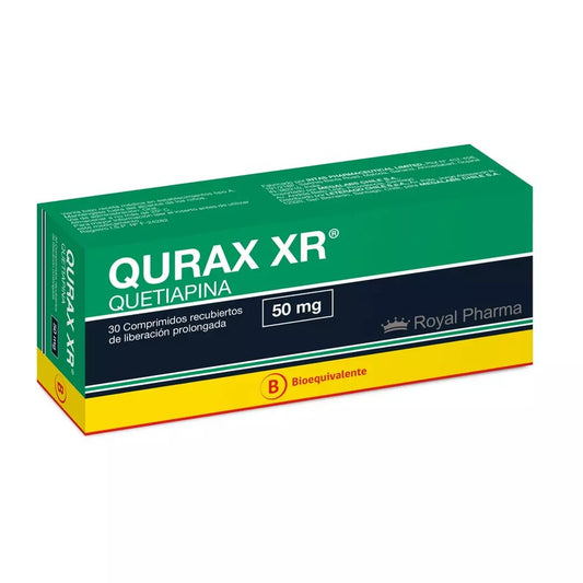 Qurax Xr Comprimidos 50 mg x 30 (Quetiapina)