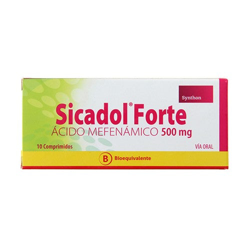 Sicadol Fuerte Comprimidos 500 mg x 10 (Acido Mefenamico)