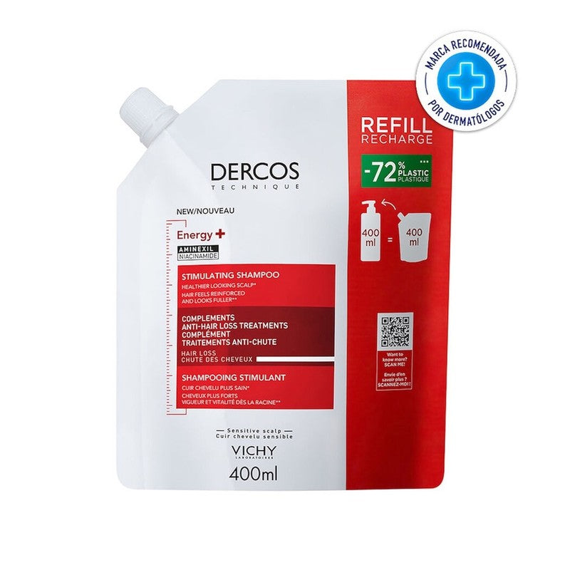 Dercos Shampoo Anticaida Refill x 400 ml