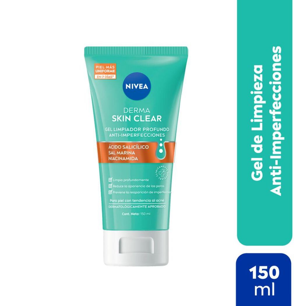 Nivea Derma Skin Clear Gel Limpiador x 150 ml