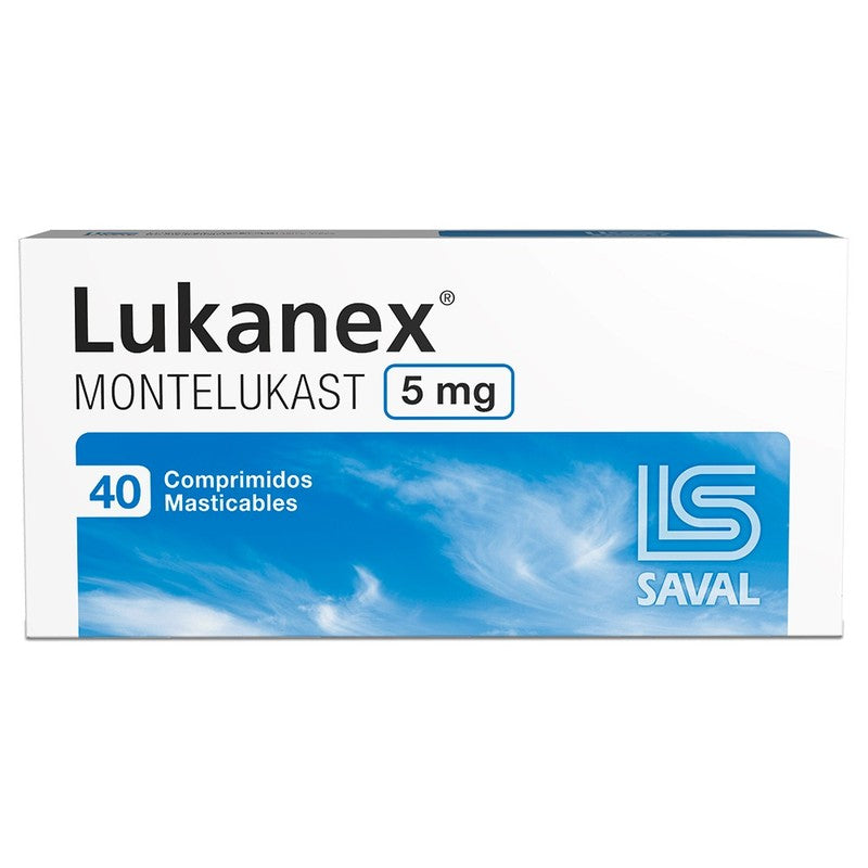 Lukanex Comprimidos Mast 5 mg x 40 (Montelukast)