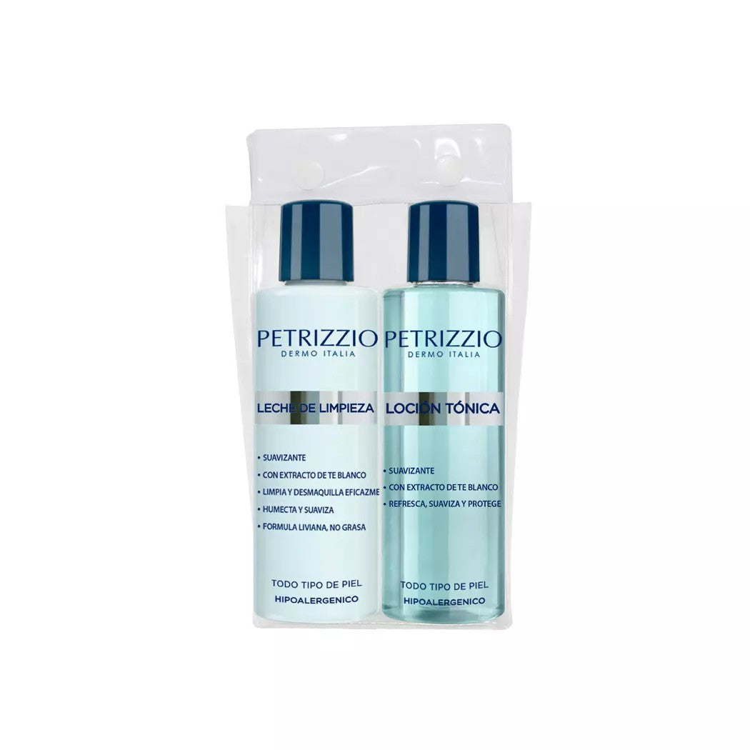 Petrizzio Leche Limpiador x 200 ml + Locion Tonica x 200 ml Pack (Desmaquillante Y Limpieza)