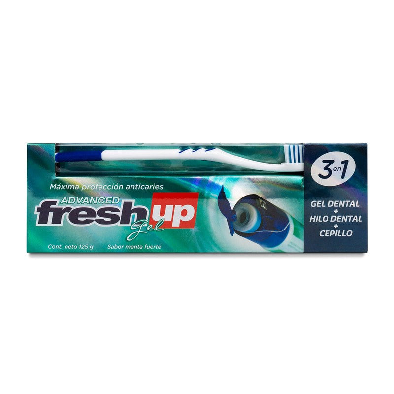 Freshup Kit Dental 3 En 1 Pasta + Cep + Hilo x 125 Gr