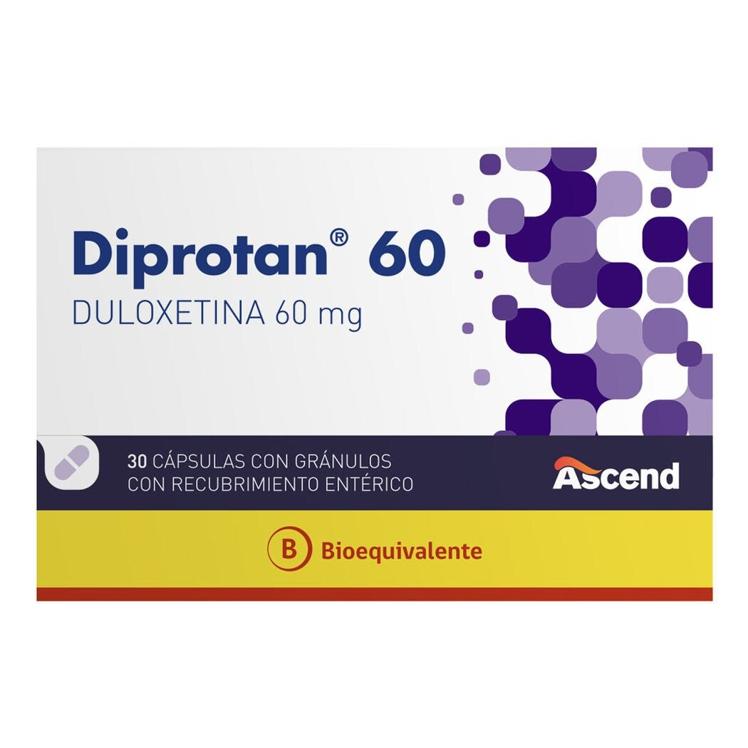 Diprotan Cápsulas 60 mg x 30 (Duloxetina)