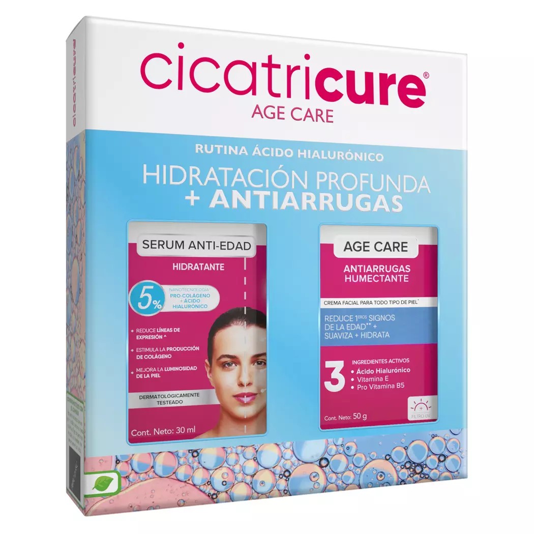 Cicatricure Serum Hidratante x 30 ml + Age Care Crema Humectante x 50 Gr