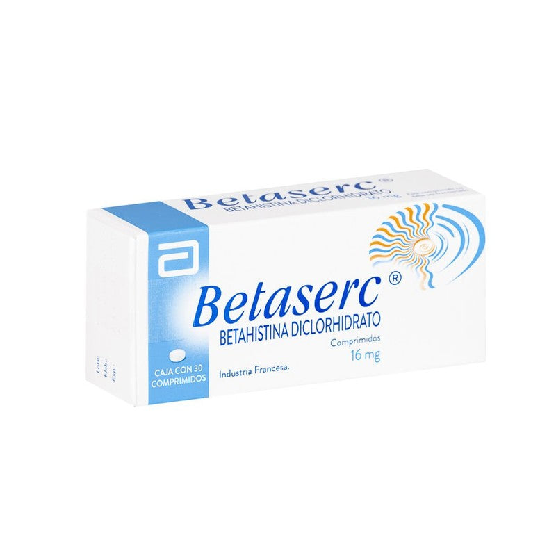 Betaserc Comprimidos 16 mg x 30 (Betahistina)