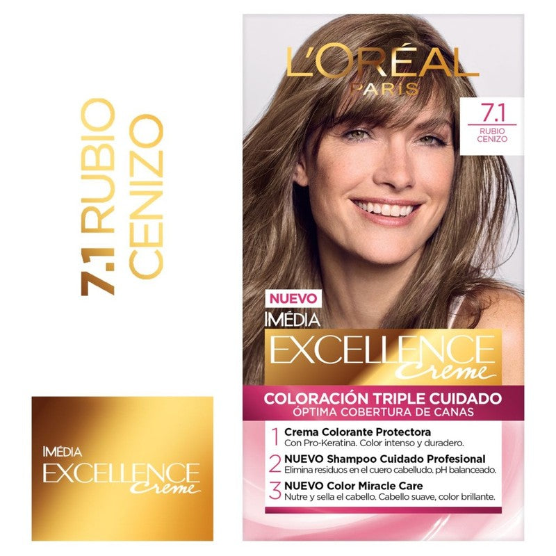 Excellence Tinte N 7.1 Rubio Ceniza (Coloracion)