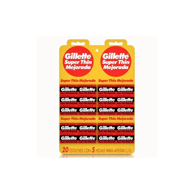 Gillette * Carton Hojas De Afeitar 5 Hojillas x 20 Cartuchos