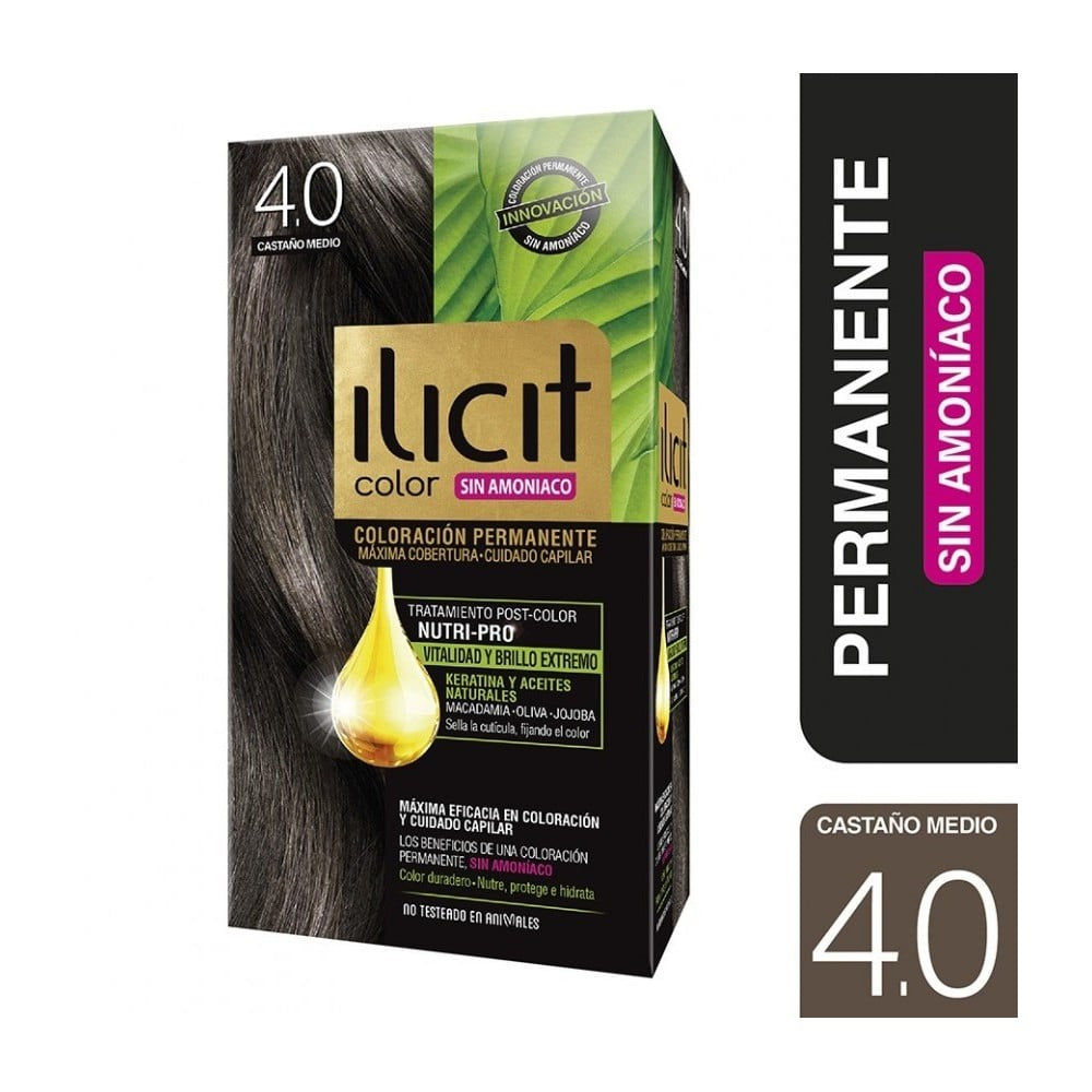 Ilicit Sin Amoniaco 4/0 Castaño Medio x 60 Gr (Coloracion)