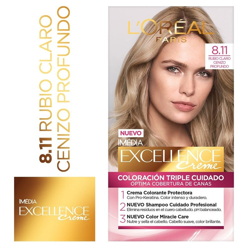 Excellence Creme 8.1 Rub Cla Ceniza (Coloracion)