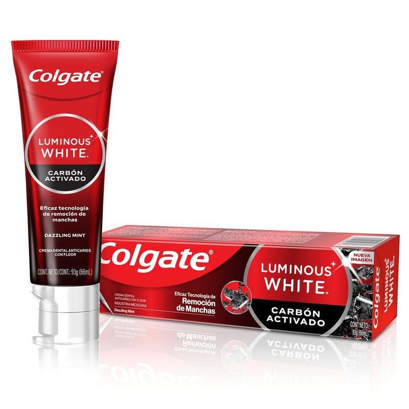 Colgate Crema Dental Luminous White Charcoal 70 Gr x 3