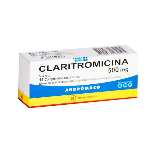 Claritromicina Comprimidos 500 mg x 14 Opko