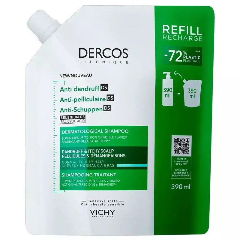 Dercos Sha Anticaspa Cabello Normal A Graso Refill x 390 ml