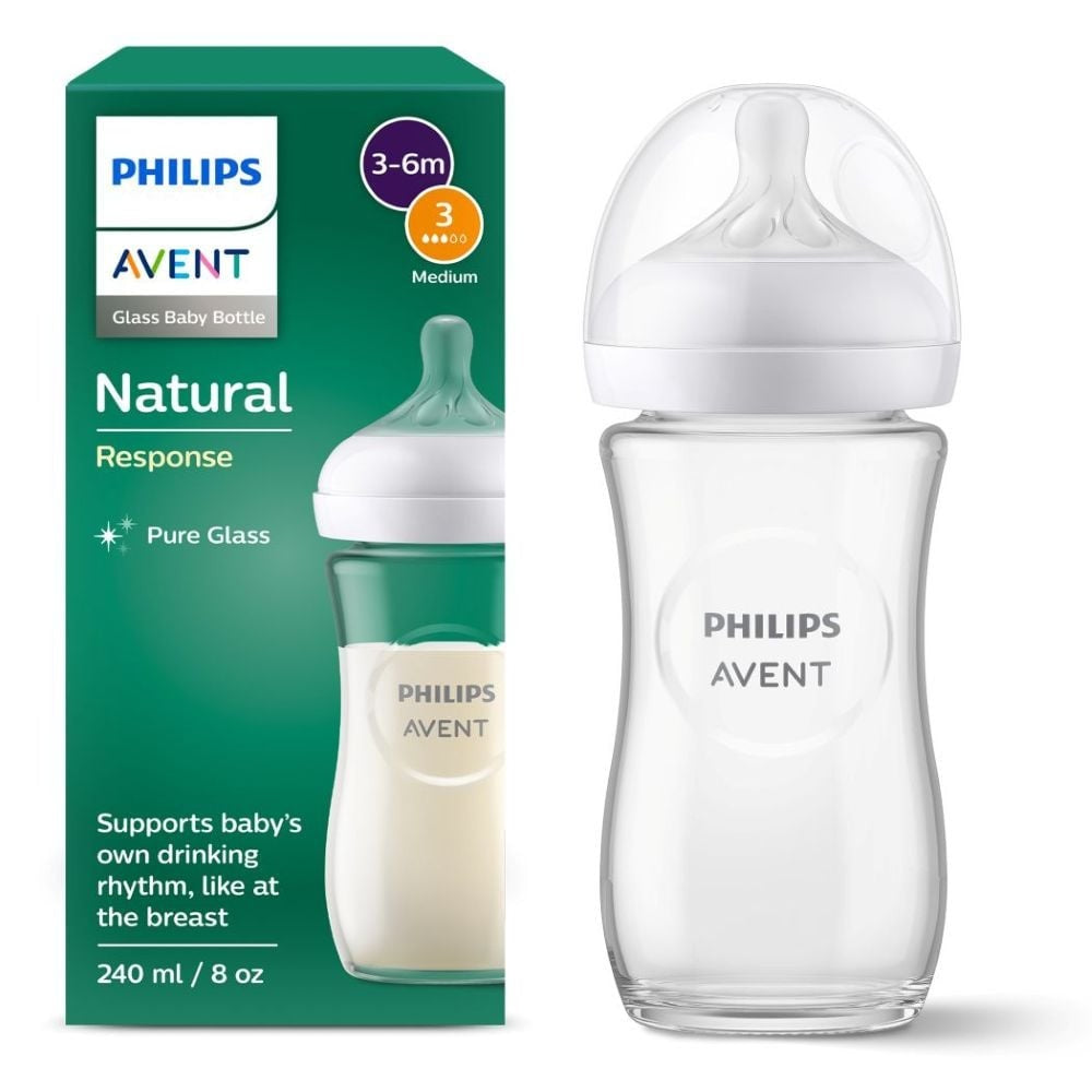 Avent Mamadera Vidrio x 240 ml