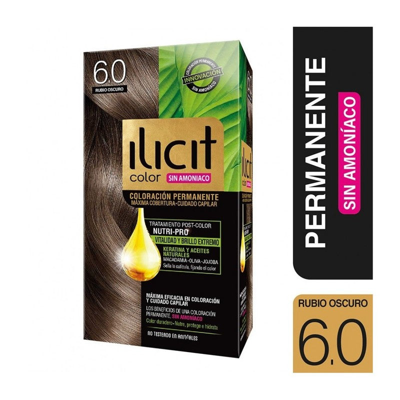 Ilicit Sin Amoniaco 6/0 Rubio Oscuro x 60 Gr (Coloracion)