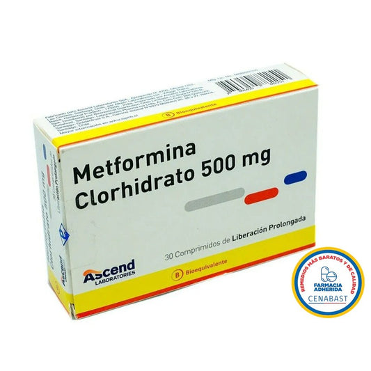 Metformina Xr Comprimidos 500 mg x 30 Ascend