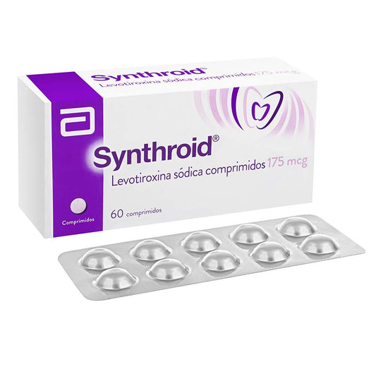Synthroid Comprimidos 175 mcg x 60 (Levotiroxina)