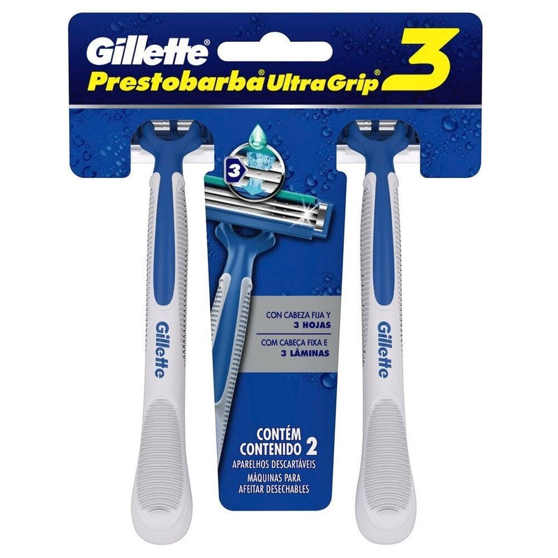 Gillette Prestobarba Ultragrip 3H x 2 Unidades