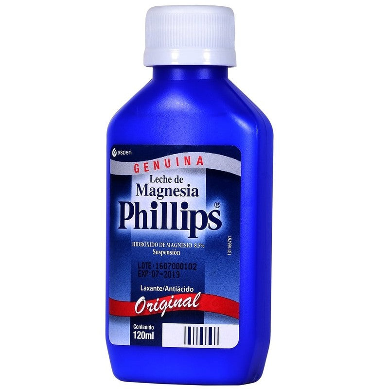 Leche Magnesia Sus x 120 ml Phillips (Alum Hidrox/Calcio Carbon./Magn Hidrox)