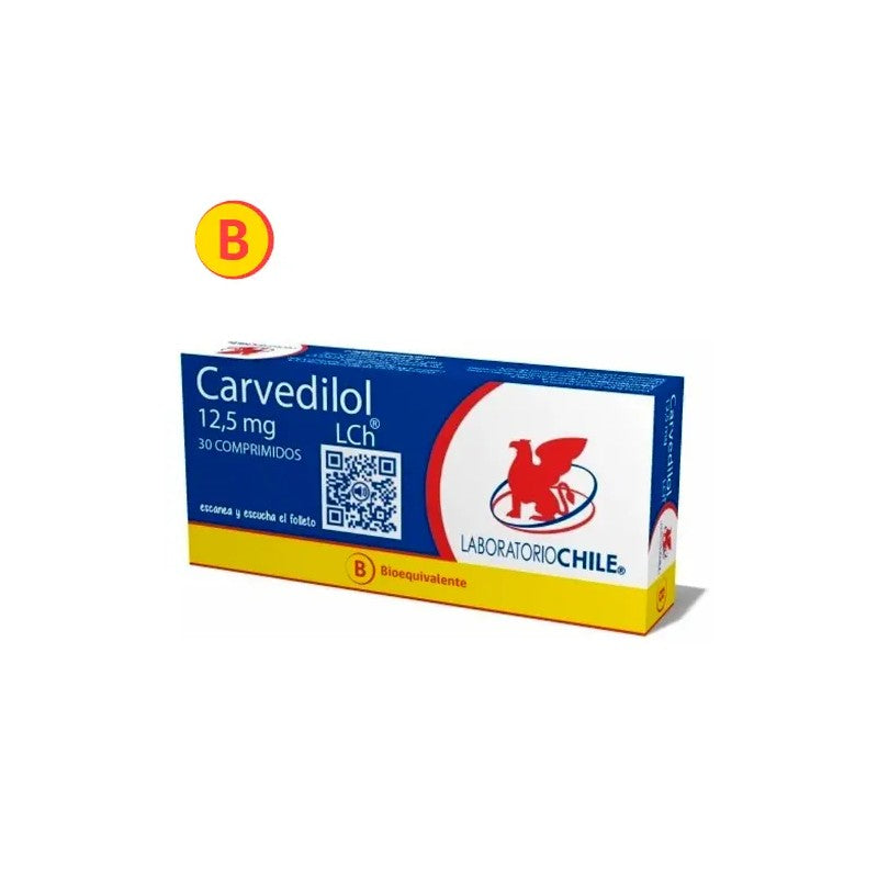 Carvedilol Comprimidos 12,5 mg x 30 Ethon